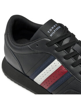 Tommy Hilfiger Superge Runner Evo Lth Mix Ess FM0FM05121 Črna