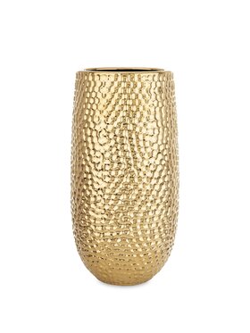 MIAhome MIAhome Wazon ceramiczny złoty tłoczony 23,5 cm Złoty