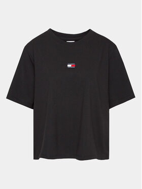 Tommy Jeans Curve Tommy Jeans Curve Majica DW0DW15711 Črna Classic Fit