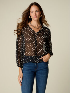 Oltre Oltre Bluzka 2143J000939N0Z3 Czarny Regular Fit