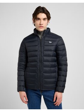 Lee Lee Kurtka przejściowa Stand Collar Puffer Czarny Regular Fit