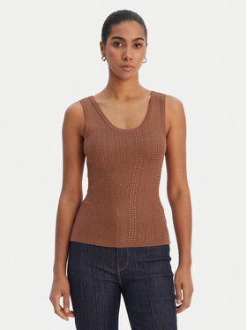 Fracomina Fracomina Top FR26ST4005K524R9 Brązowy Slim Fit
