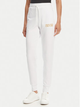 Versace Jeans Couture Versace Jeans Couture Pantaloni trening 78HAAT06 Alb Regular Fit