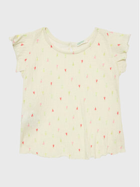 United Colors Of Benetton United Colors Of Benetton Majica 3QMFA102J Écru Regular Fit