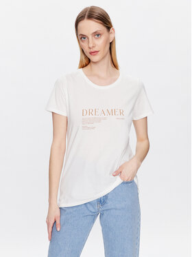 Volcano Volcano T-shirt T-Felicja L02140-S23 Écru Regular Fit