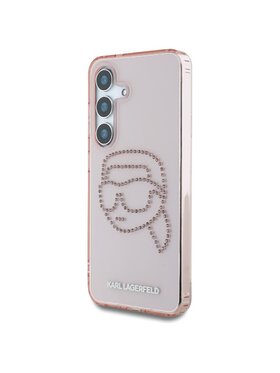 KARL LAGERFELD KARL LAGERFELD Etui na telefon Rhinestones Karl Head Logo Różowy