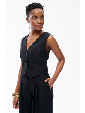 blue shadow blue shadow Kamizelka Rika 2 Czarny Regular Fit