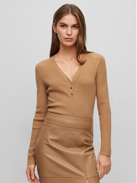 Boss Boss Sveter 50493904 Béžová Slim Fit
