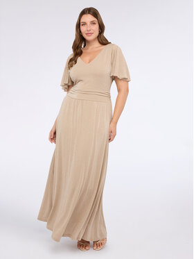 Fiorella Rubino Fiorella Rubino Sukienka wieczorowa 7056T001732N002 Złoty Regular Fit