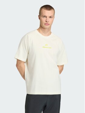 adidas adidas T-Shirt 162743 Kremowy Loose Fit