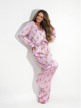 LilaLou LilaLou Pyžamo Gaby Fialová Regular Fit