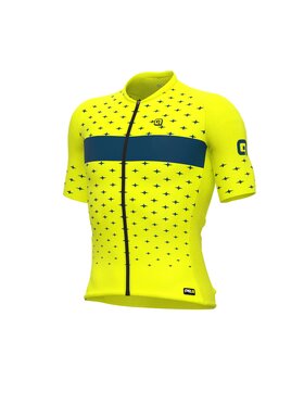 Alé Cycling Alé Cycling Koszulka rowerowa PR-R Stars Żółty Fitted Fit
