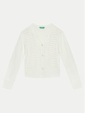 United Colors Of Benetton United Colors Of Benetton Kardigan 1370C601Q Biały Regular Fit