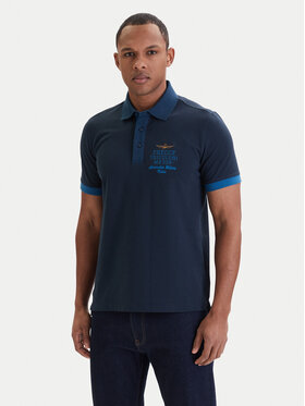 Aeronautica Militare Aeronautica Militare Polokošeľa 261PO1908UP00191 Tmavomodrá Slim Fit