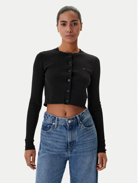 Tommy Jeans Tommy Jeans Kardigāns DW0DW22023 Melns Slim Fit