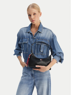 Tommy Jeans Tommy Jeans Torbica Tjw City Charm Shoulder Bag AW0AW18458 Crna