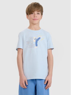 4F 4F T-Shirt 4FJRSS25TTSHM2643-34S Niebieski Regular Fit