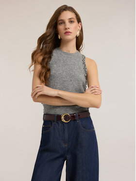 Motivi Motivi Cardigan M557W203756N013 Grigio Regular Fit