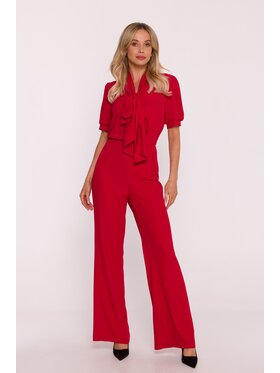 Stylove Stylove Kombinezon s421 Czerwony Wide Leg