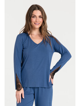 LaLupa LaLupa Nočná košeľa LA072 Modrá Comfortable Fit