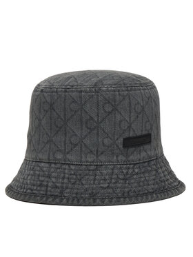 Calvin Klein Calvin Klein Kapelusz Denim Emblem Burnout Bucket LV04F5043G Szary