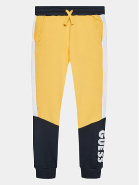 Guess Guess Долнище анцуг L3BQ11 KAX73 Жълт Regular Fit