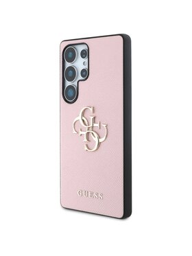 Guess Guess Etui na telefon Grained Big 4G Logo Small Classic Logo Różowy