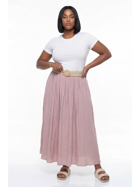 FIGL FIGL Midi sukně M1296 Růžová A-Line Fit
