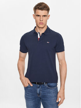 Tommy Jeans Tommy Jeans Polo DM0DM15370 Granatowy Slim Fit