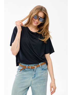 blue shadow blue shadow Bluzka Binni Czarny Regular Fit