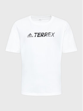 adidas adidas Marškinėliai Terrex Classic Logo HF3285 Balta Regular Fit