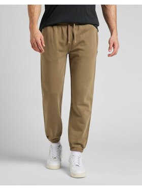 Lee Lee Spodnie dresowe SWEAT PANT Brązowy Loose Fit