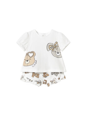 Mayoral Mayoral Set T-Shirt und Shorts 1256 Weiß Regular Fit