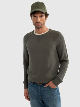 BIG STAR BIG STAR Sweter NAJN_905_160 Szary Classic Fit