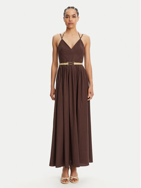 TWINSET TWINSET Rochie de vară 251TT2100 Maro Regular Fit