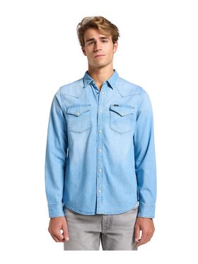 Lee Lee Koszula jeansowa 112363914 Niebieski Regular Fit