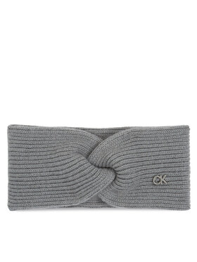 Calvin Klein Calvin Klein Auduma matu lente Re-Lock Twisted Headband K60K610389 Pelēks