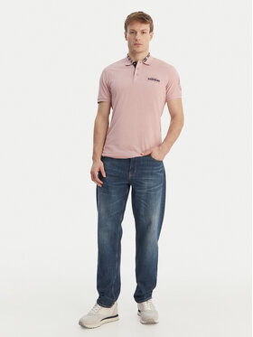 Napapijri Napapijri Polo marškinėliai E-Amundsen NP0A4IN9 Rožinė Regular Fit
