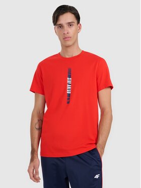 4F 4F T-shirt 4FRAW25TTSHM3225-62S Rosso Regular Fit