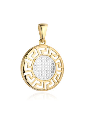 Fugart Fugart Naszyjnik Zawieszka złota okrągła grecki wzór FUG6-21-Z00519-2 Złoty