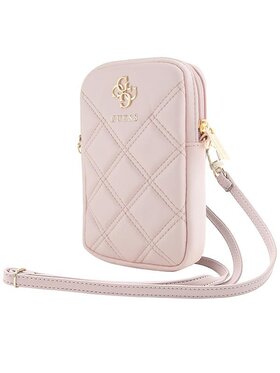 Guess Guess Torba Zip Quilted 4G Różowy