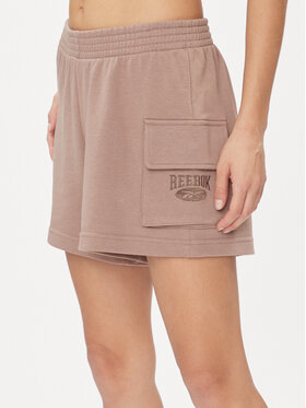 Reebok Reebok Športové kraťasy Archive Essentials IL6288 Béžová Regular Fit