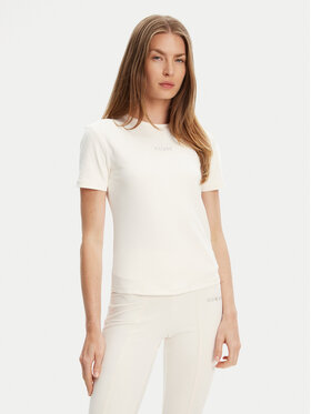 Guess Guess T-shirt V5RI10 KCD02 Écru Regular Fit