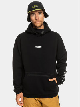 Quiksilver Quiksilver Džemperis ar kapuci Big Logo Tech Otlr EQYFT04786 Melns Regular Fit