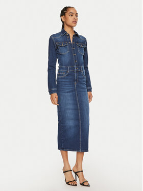 Liu Jo Liu Jo Jeans obleka UF4146 D4811 78525 Modra Slim Fit