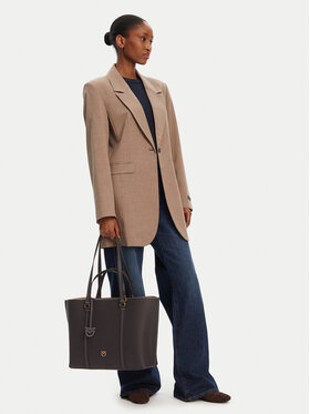 PINKO PINKO Handtasche Carrie Shopper Big AI 24-25 PLTT 102832 A1LF Braun