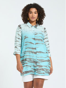 Fiorella Rubino Fiorella Rubino Koszula 5036T001546N0R4 Turkusowy Regular Fit