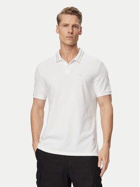 Calvin Klein Jeans Calvin Klein Jeans Polo Monogram LV04RC276G Biały Slim Fit