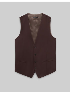 Borgio Borgio Kamizelka garniturowa brione Bordowy Slim Fit