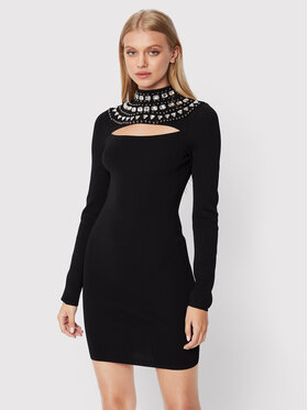 PINKO Pinko Koktel haljina Caffelatte 1G184Z A02G Crna Regular Fit